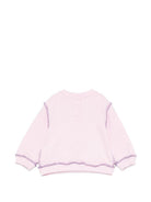 Felpa per neonata Emilio Pucci Kids rosa con ricamo logo PZ4020 Z3183 51S EMILIO PUCCI KIDS 