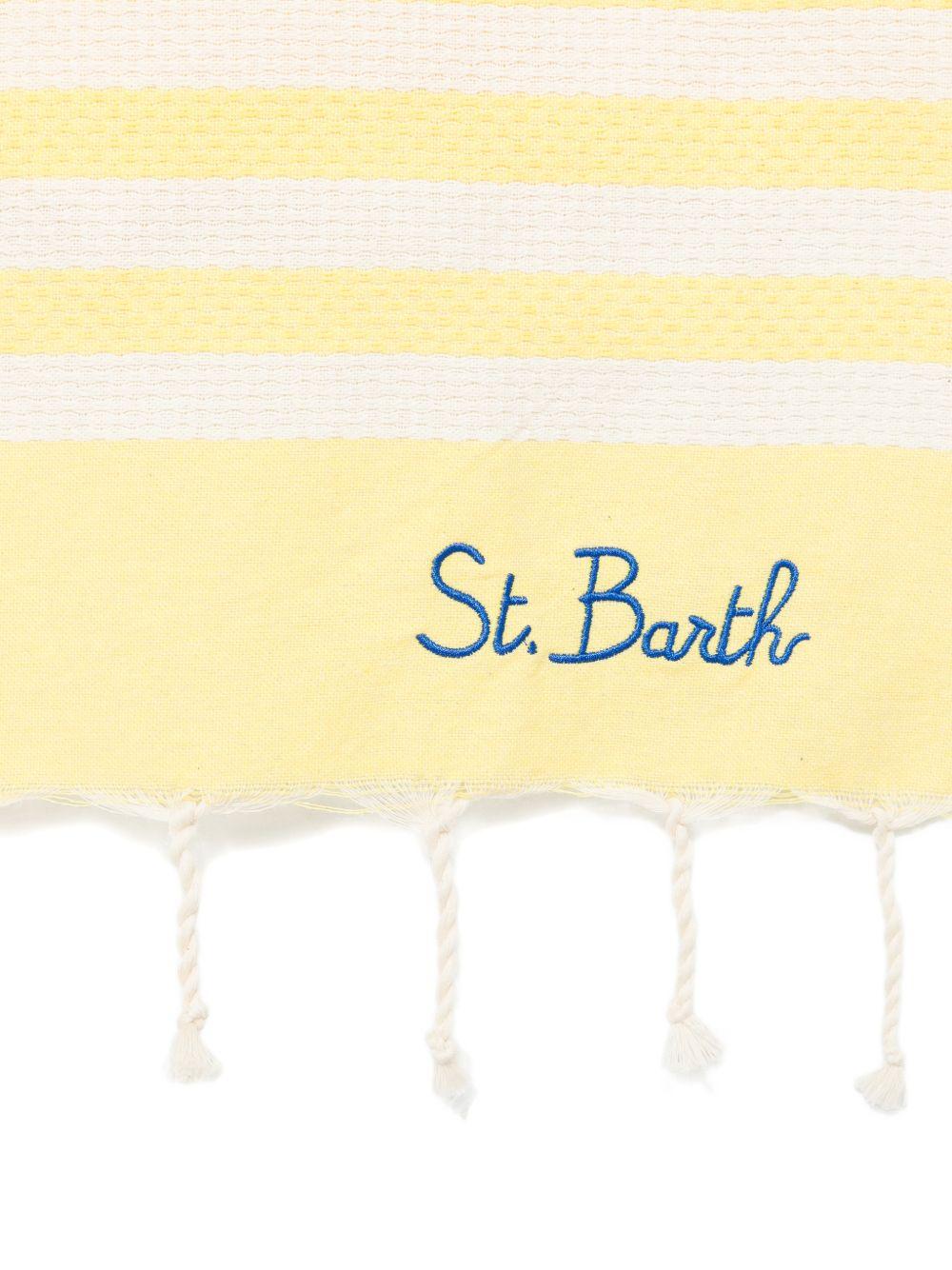 Telo mare MC2 Saint Barth giallo con motivo a righe FOUT012 02758L MC2 ST. BARTH KIDS 