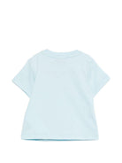 T-shirt per neonati Moschino Kids azzurra con stampa Teddy sul davanti MUM04MLAA01 40304 MOSCHINO KIDS 