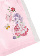 Shorts per bambina Monnalisa rosa con stampa a fiori 19G403 7007 9099 MONNALISA KIDS 