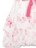 Abito per bambina Monnalisa rosa con stampa farfalla 71E908 5620 0190 MONNALISA 