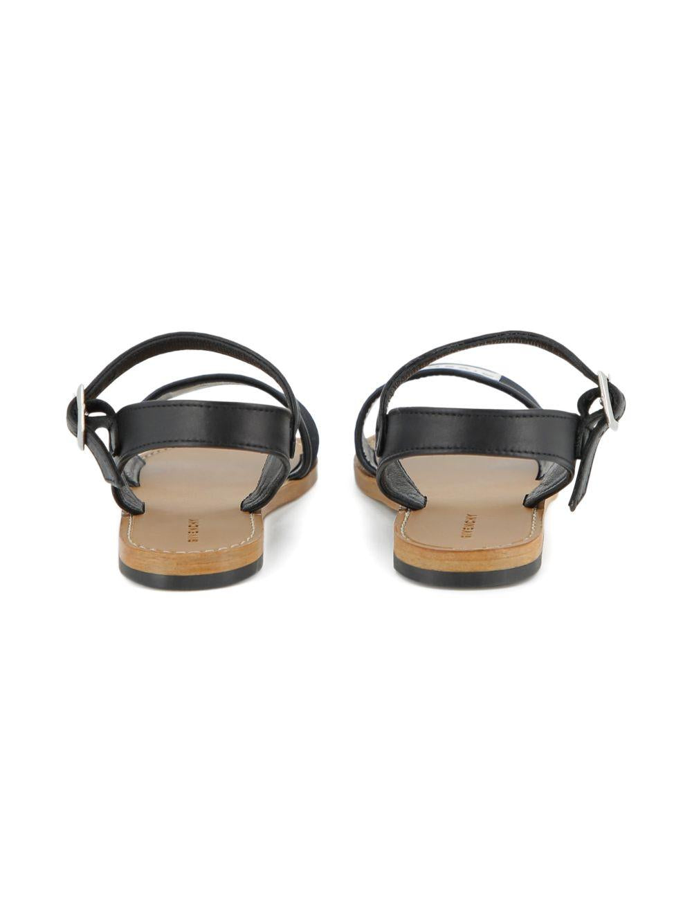 Sandali da bambina Givenchy Kids neri con dettaglio logo H31127 09B GIVENCHY KIDS 