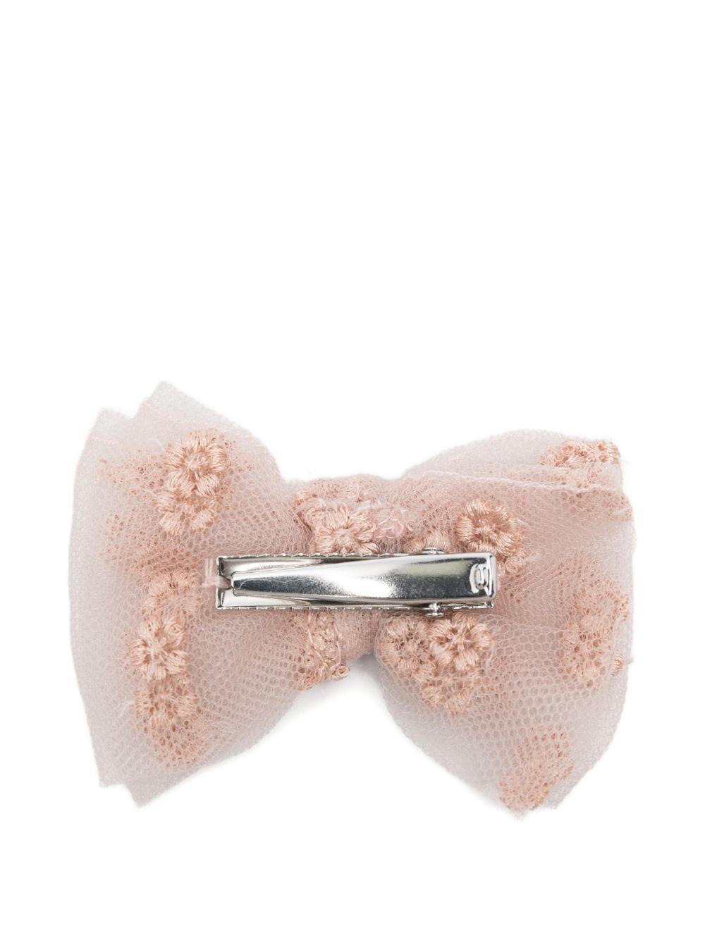 Fermaglio per capelli per bambina Bonpoint rosa con decorazioni floreali S06GHAW00018 123C BONPOINT KIDS 