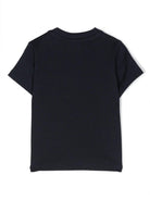 T-shirt per neonato BOSS Kidswear blu con stampa J05P12 849 BOSS KIDS 
