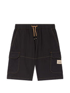 Shorts Cargo per bambino Bonpoint neri con tasche laterali con patta S06BBEW00015 099A BONPOINT KIDS 