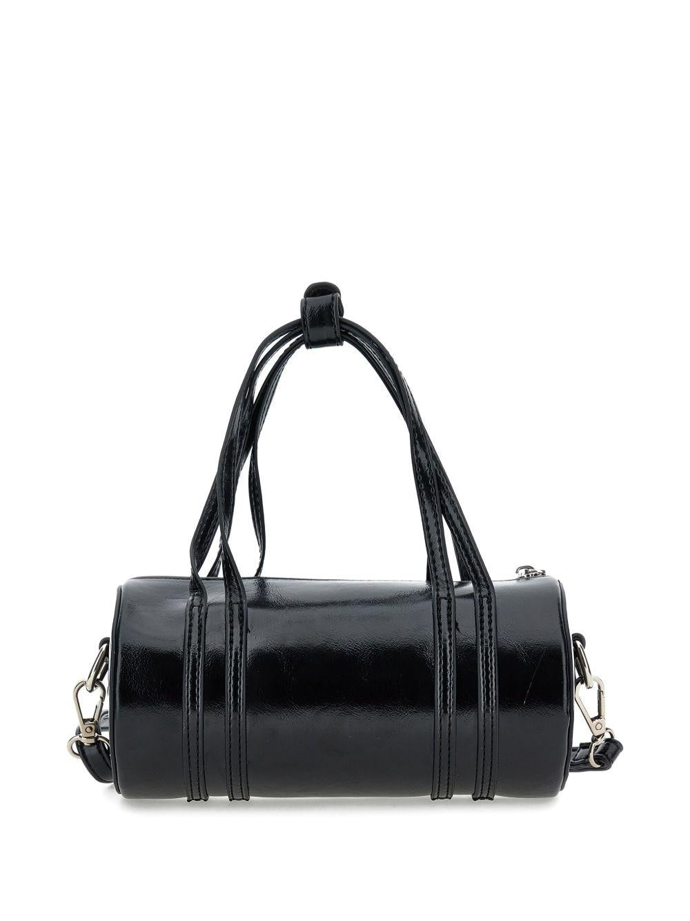 Borsa cilindrica per bambina Philosophy Di Lorenzo Serafini Kids nero in vernice I9F005 6073 P050 PHILOSOPHY KIDS 