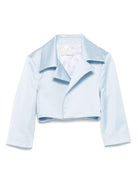 Giacca per bambina Colorichiari azzurro in raso con parte frontale senza chiusure FL808175 4696 50 COLORICHIARI 