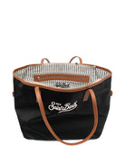 Borsa tote Lou MC2 Saint Barth nera con logo ricamato CB0002 00288L MC2 ST. BARTH KIDS 