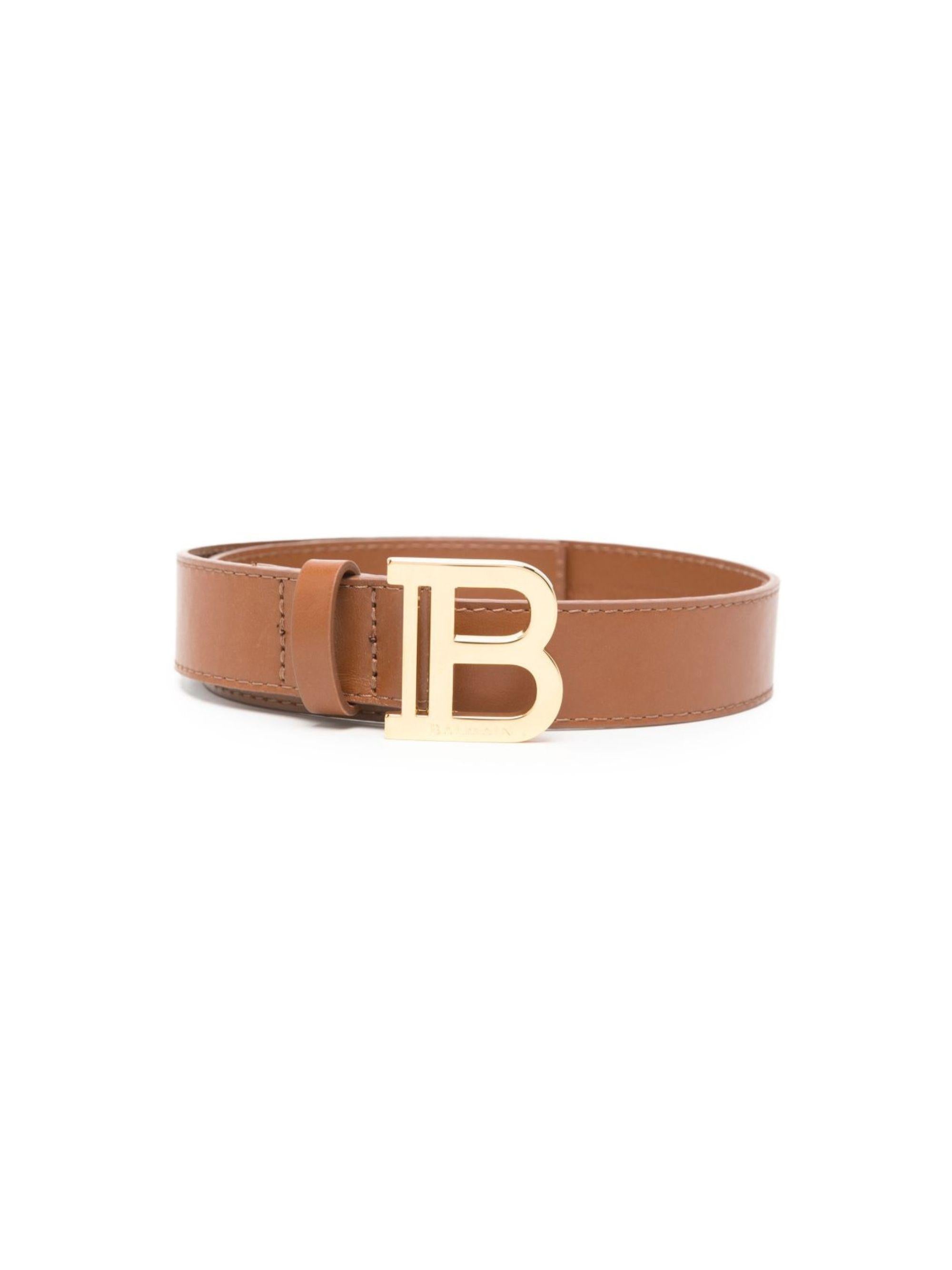 Cintura per bambina Balmain Kids marrone chiaro con fibbia BY0Q71 Z1371 116 BALMAIN KIDS 