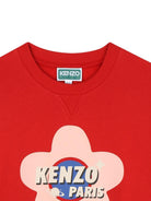 Felpa per bambina Kenzo Kids rosso con stampa a fiori K61357 968 KENZO KIDS 