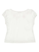 T-shirt per bambina Monnalisa bianca con stampa a fiori 71G604 7231 0001 MONNALISA KIDS 