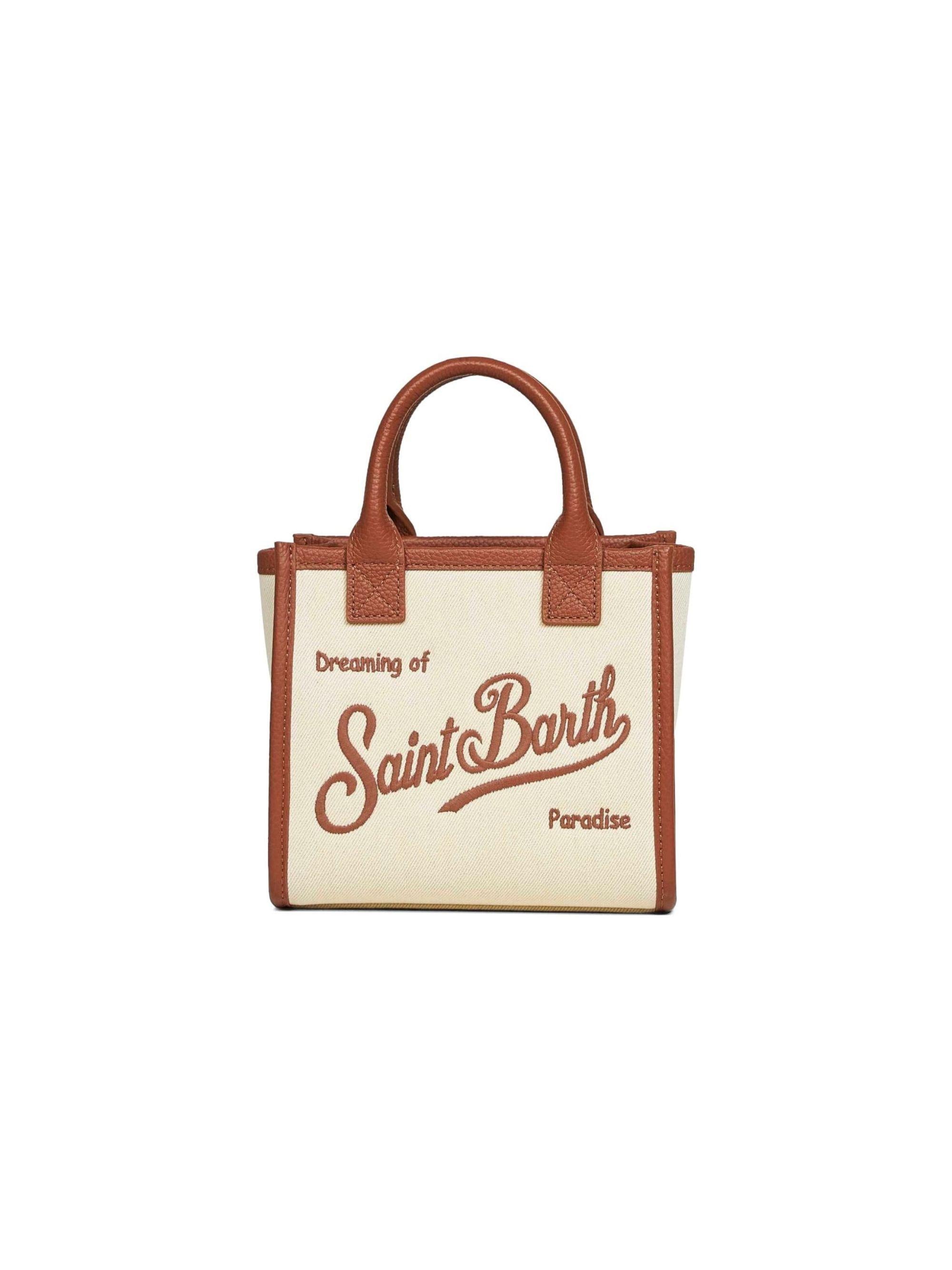Borsa Vanity Mini MC2 Saint Barth beige con finiture in pelle granulata VANMI001 01517L MC2 ST. BARTH KIDS 