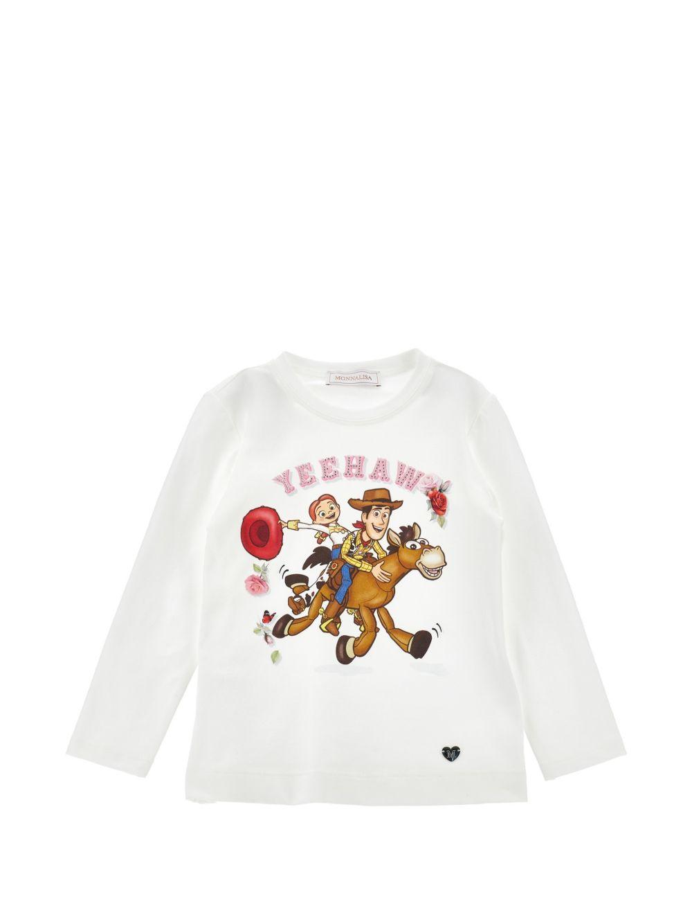 T-shirt per bambina Monnalisa Kids bianca con stampa grafica Toy Story 11H617 8201 0001 MONNALISA KIDS 