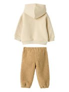 Set tuta sportiva per neonato Il Gufo beige con ricamo procione A25GDF0006M0107 1114 IL GUFO 