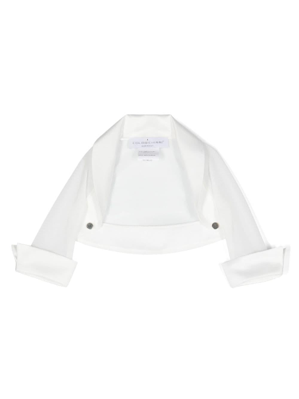 Giacca per neonata Colorichiari bianca con bordo a contrasto FN8176613232 15 COLORICHIARI KIDS 