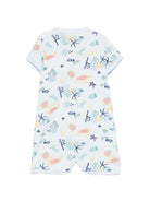 Tutina per neonati Petit Bateau azzurra con stampa grafica all-over A0FSB 01 PETIT BATEAU KIDS 