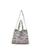Borsa tote Essential Bag N MC2 Saint Barth animalier con logo a contrasto sul davanti EBAGN007 03322L MC2 ST. BARTH KIDS 