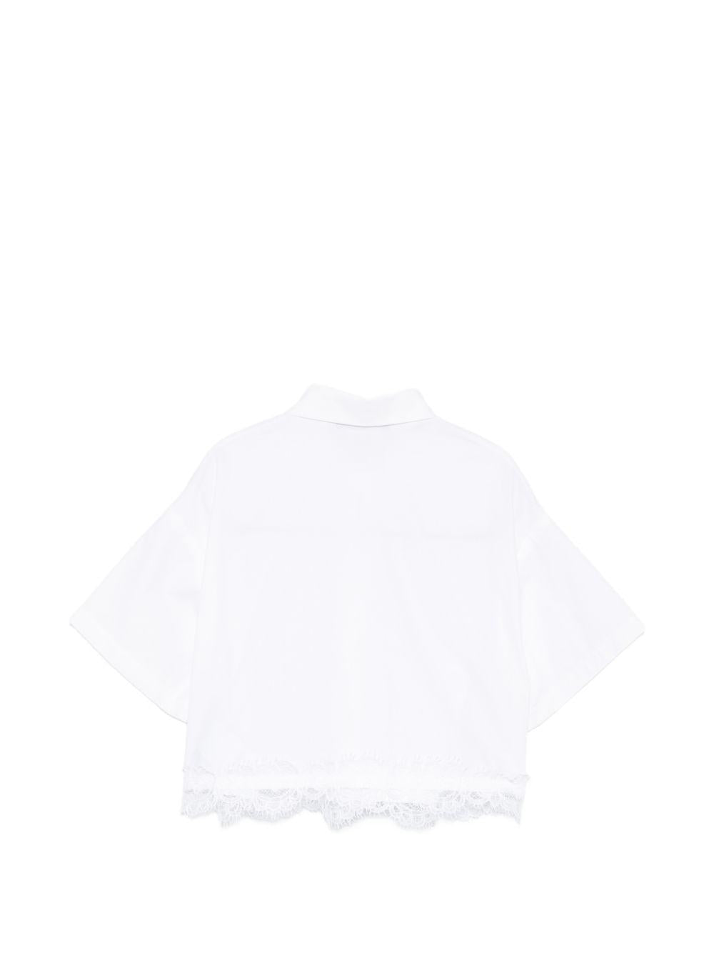 Camicia per bambina Ermanno Scervino Junior bianca con orlo svasato Z1G309 7116 0099 ERMANNO SCERVINO JUNIOR 