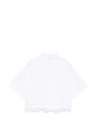 Camicia per bambina Ermanno Scervino Junior bianca con orlo svasato Z1G309 7116 0099 ERMANNO SCERVINO JUNIOR 