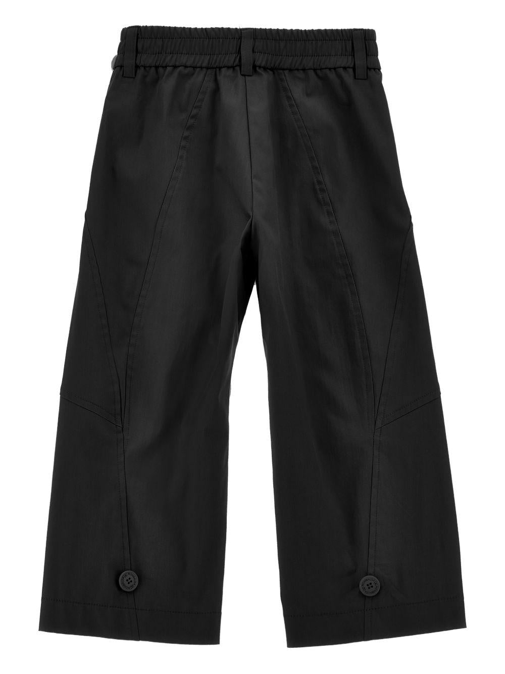 Pantaloni per bambina Monnalisa neri con vita elasticizzata 17G402 7301 0050 MONNALISA 