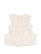 Abito per neonata Fendi Kids rosa con ricamo logo sul davanti BFB600 AEXX F0MXV FENDI KIDS 