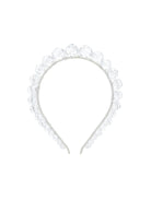 Cerchietto per bambina Monnalisa bianco con decorazione con perline 77G000 7741 0001 MONNALISA 