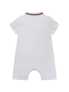 Tutina per neonati Moncler Enfant bianca con colletto a punta L19518L000068496F 034 MONCLER KIDS 