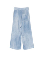 Pantaloni per bambina Ermanno Scervino Junior azzurri con pieghe frontali Z1G404 7658 0062 ERMANNO SCERVINO KIDS 