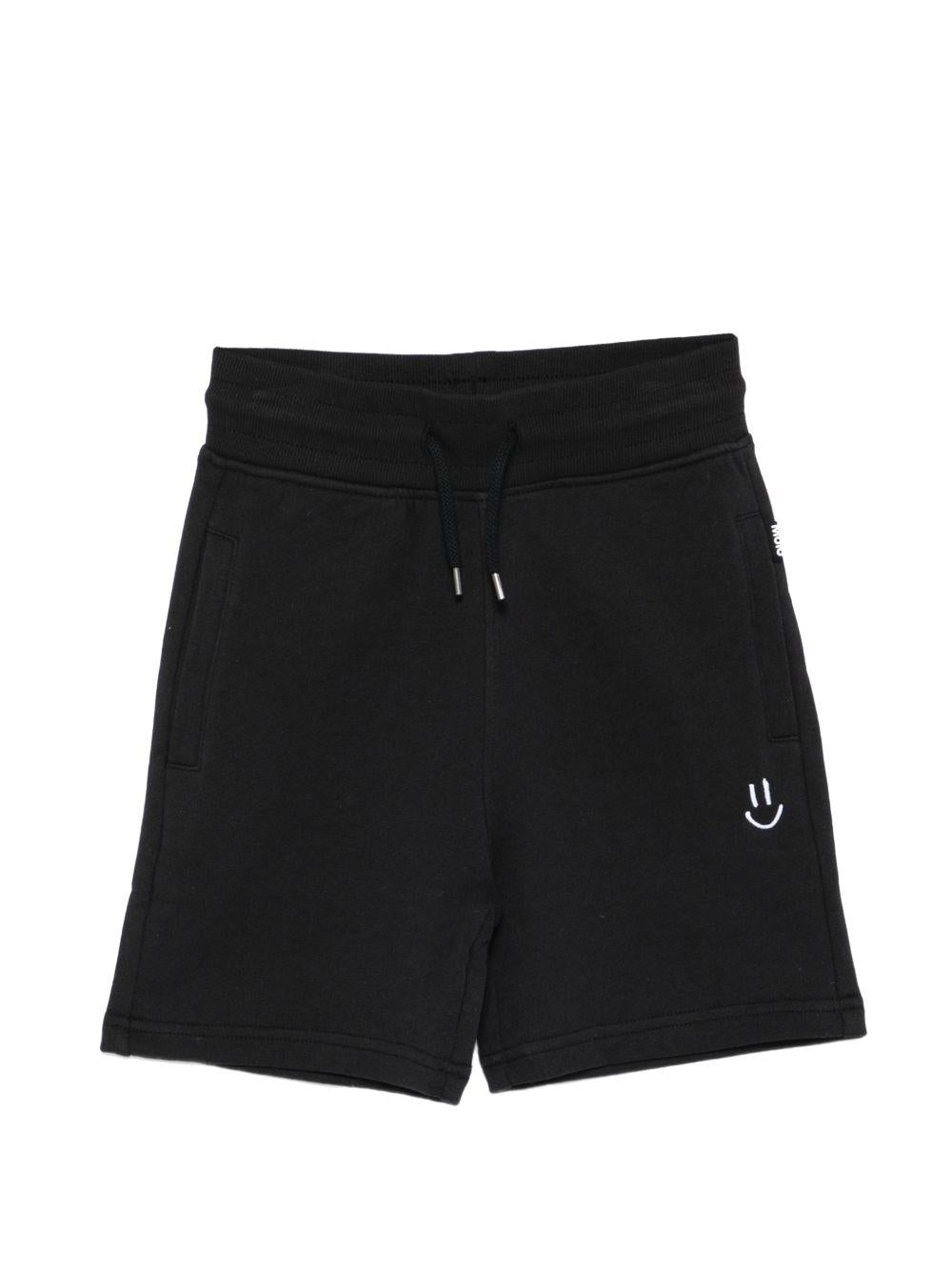 Shorts per bambino Molo neri con stampa smiley 6S26H201 0099 MOLO KIDS 
