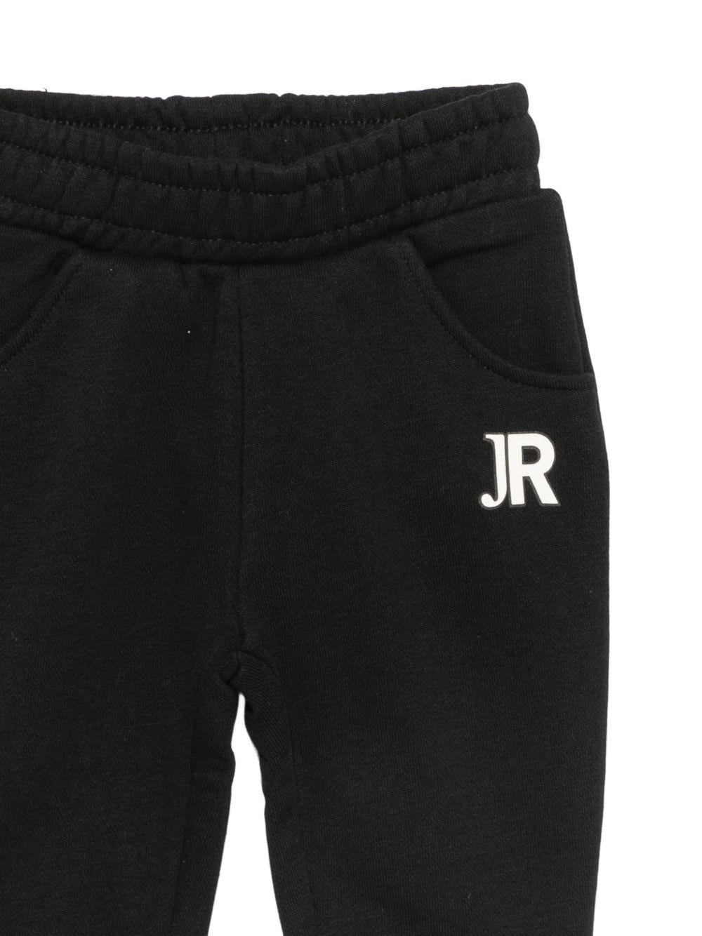 Completo per neonati John Richmond Kids bianco e nero con logo sul davanti RIA26011CF OFF-WHITE JOHN RICHMOND KIDS 