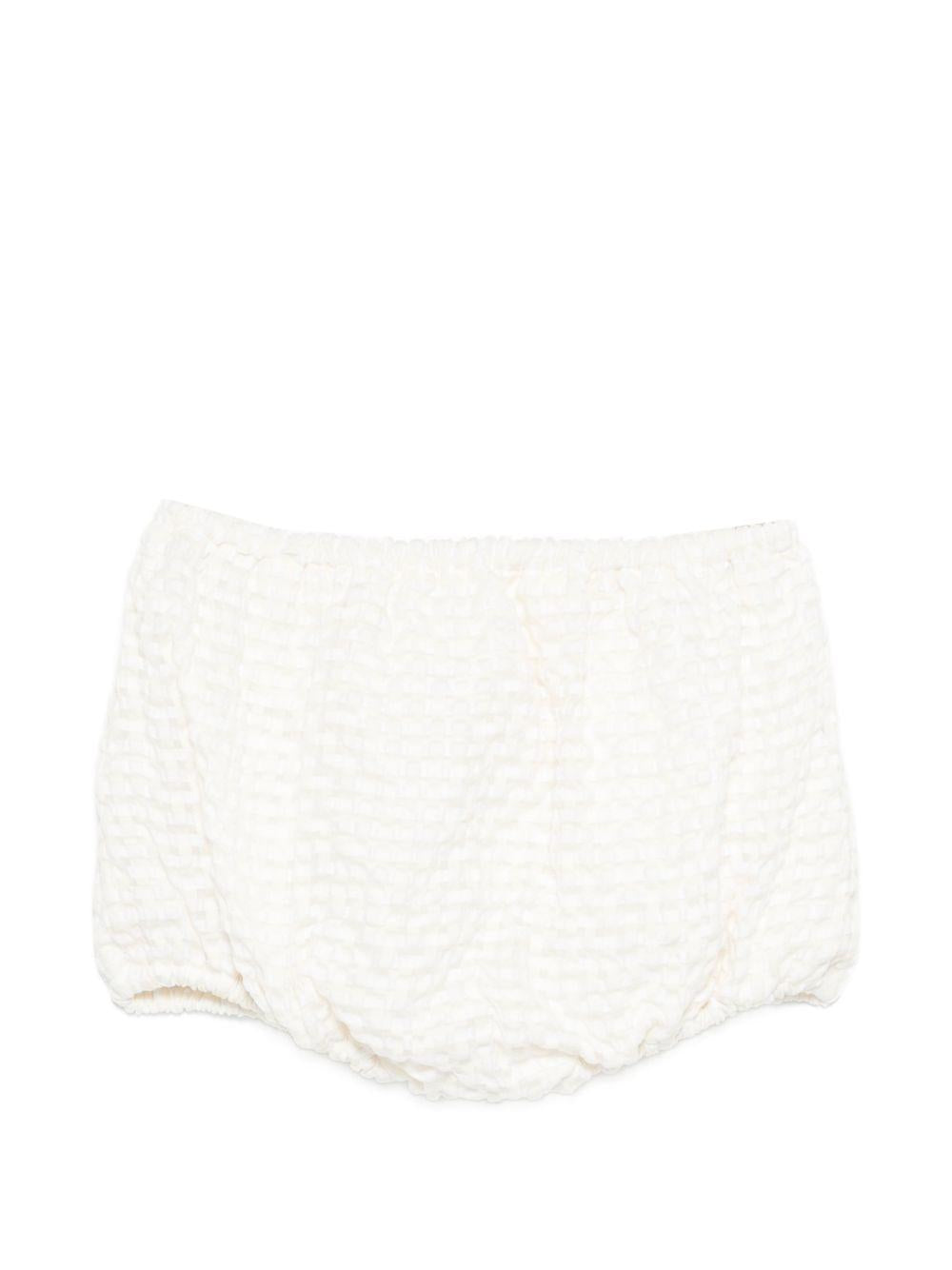 Shorts per neonata Simonetta beige con motivo a quadri SY6019 U0271 101AV SIMONETTA 