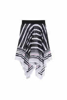 Gonna per bambina Karl Lagerfeld Kids bianca e nera asimmetrica a righe Z31120 N50 KARL LAGERFELD KIDS 