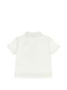 T-shirt per neonato Burberry Kids bianca con colletto a punta 8121363 A1464 BURBERRY KIDS 