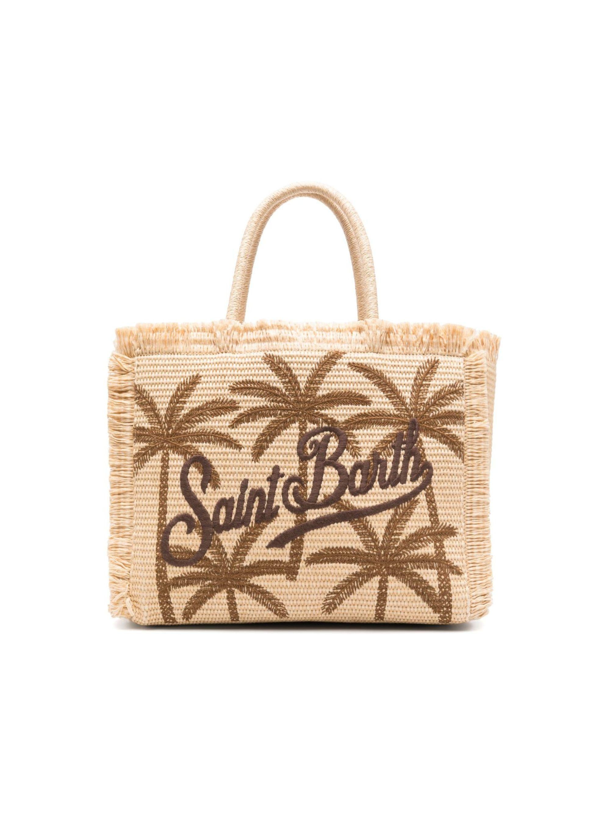 Borsa tote vanity MC2 Saint Barth beige chiaro con due manici tondi VANI021 00342L MC2 ST. BARTH KIDS 