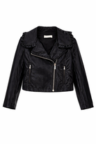 Giacca per bambina Monnalisa nera con zip 17G103 7022 0050 MONNALISA KIDS 