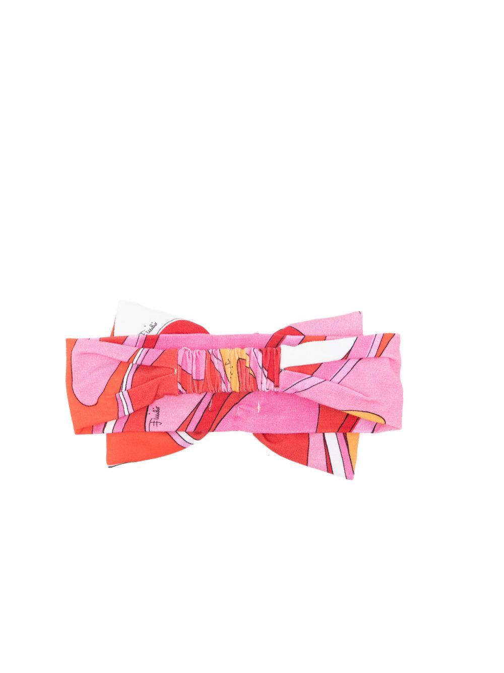 Cerchietto per neonata Emilio Pucci Junior rosa con dettaglio fiocco PY0024 Z3688 50EAR EMILIO PUCCI KIDS 