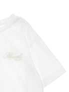 T-shirt per bambina Philosophy di Lorenzo Serafini Kids bianca con logo ricamato I1G609 7206 0001 PHILOSOPHY KIDS 