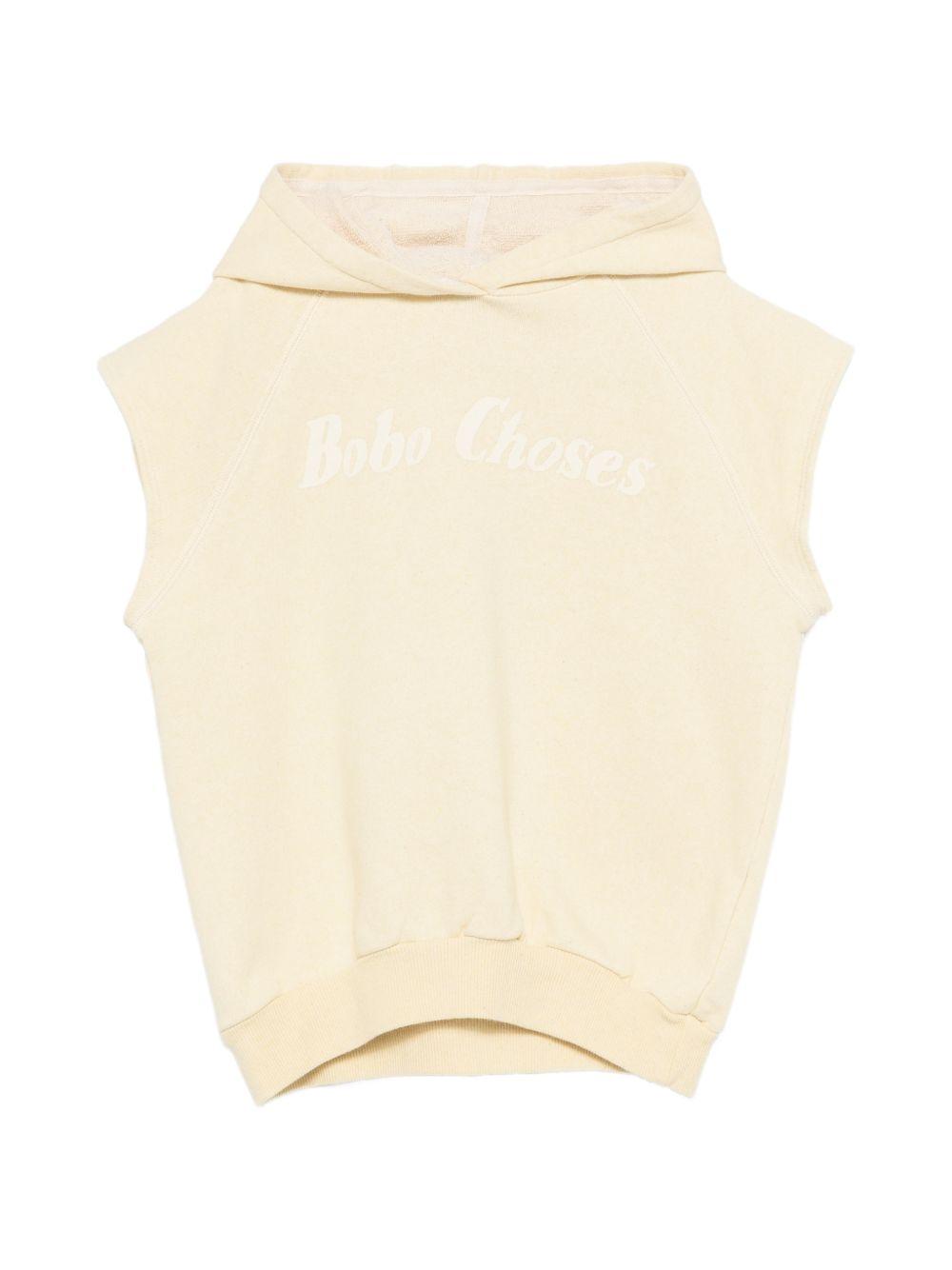 Felpa per bambino Bobo Choses gialla con logo sul davanti B126AC055 721 BOBO CHOSES KIDS 