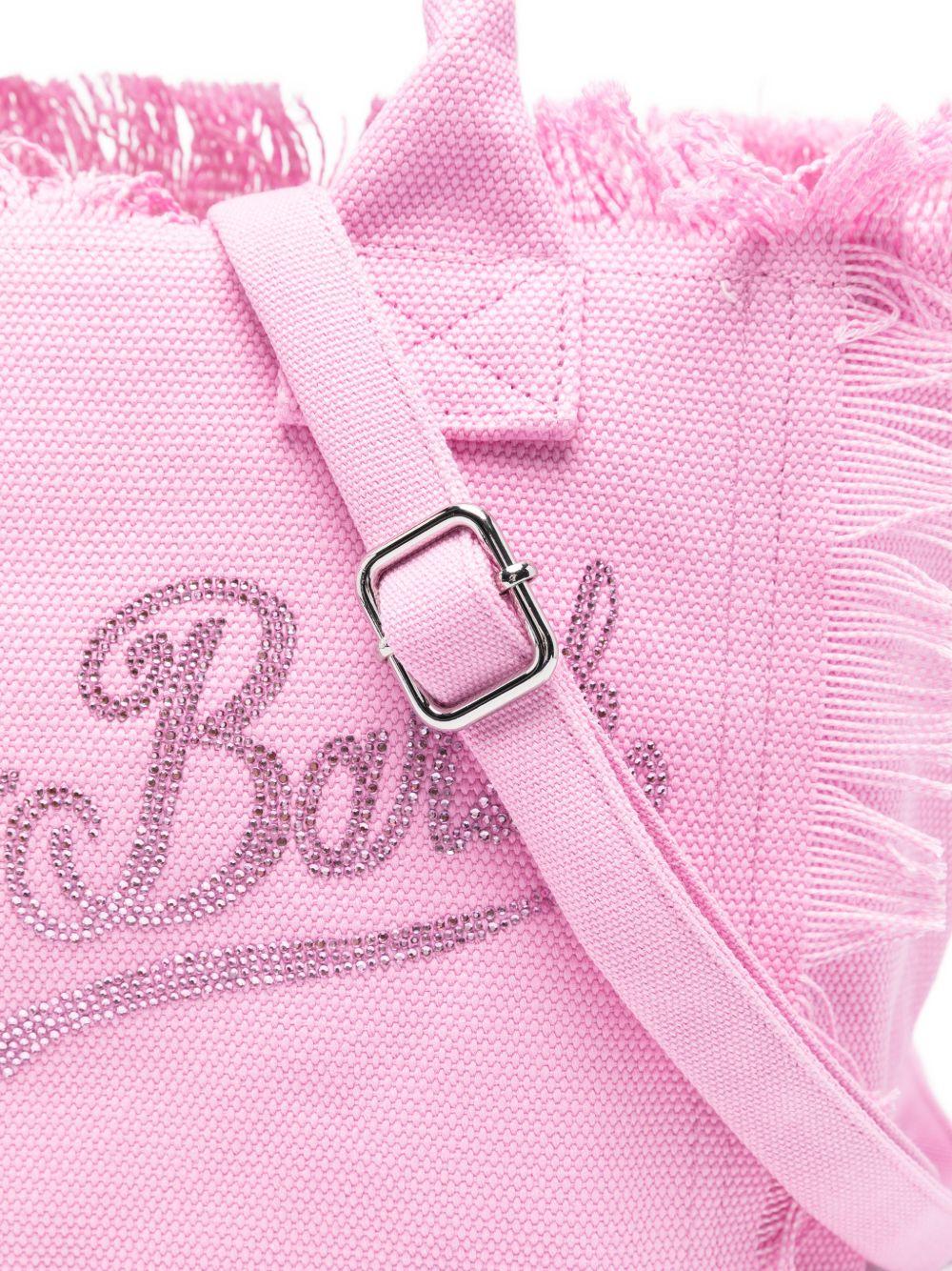 Borsa Colette MC2 Saint Barth rosa con logo impreziosito da strass sul davanti COL0001 00403L MC2 ST. BARTH KIDS 