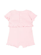Tutina per neonata Moncler Enfant rosa con logo sul davanti L19518L0000589B0C 505 MONCLER ENFANT 