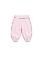 Pantaloni sportivi per neonata Emilio Pucci Junior rosa con cuciture a contrasto PZ6010 Z3183 51S EMILIO PUCCI KIDS 