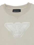 T-shirt con logo e timbro per bambino Emporio Armani Kids verde con girocollo EB000170 AF13218 U8145 EMPORIO ARMANI KIDS 
