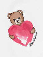 Set t-shirt e pantaloni per bambina Moschino Kids bianco e rosa con stampa Teddy Bear HDG01PLBA00 84340 MOSCHINO KIDS 