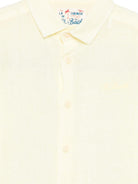 Camicia Agnes per bambino MC2 Saint Barth Kids gialla con ricamo AGN0001 00556L MC2 ST. BARTH KIDS 