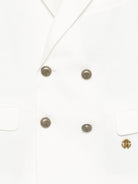 Blazer a doppiopetto per bambino Roberto Cavalli Kids bianco con bottoni CBP26100GC WHITE ROBERTO CAVALLI KIDS 