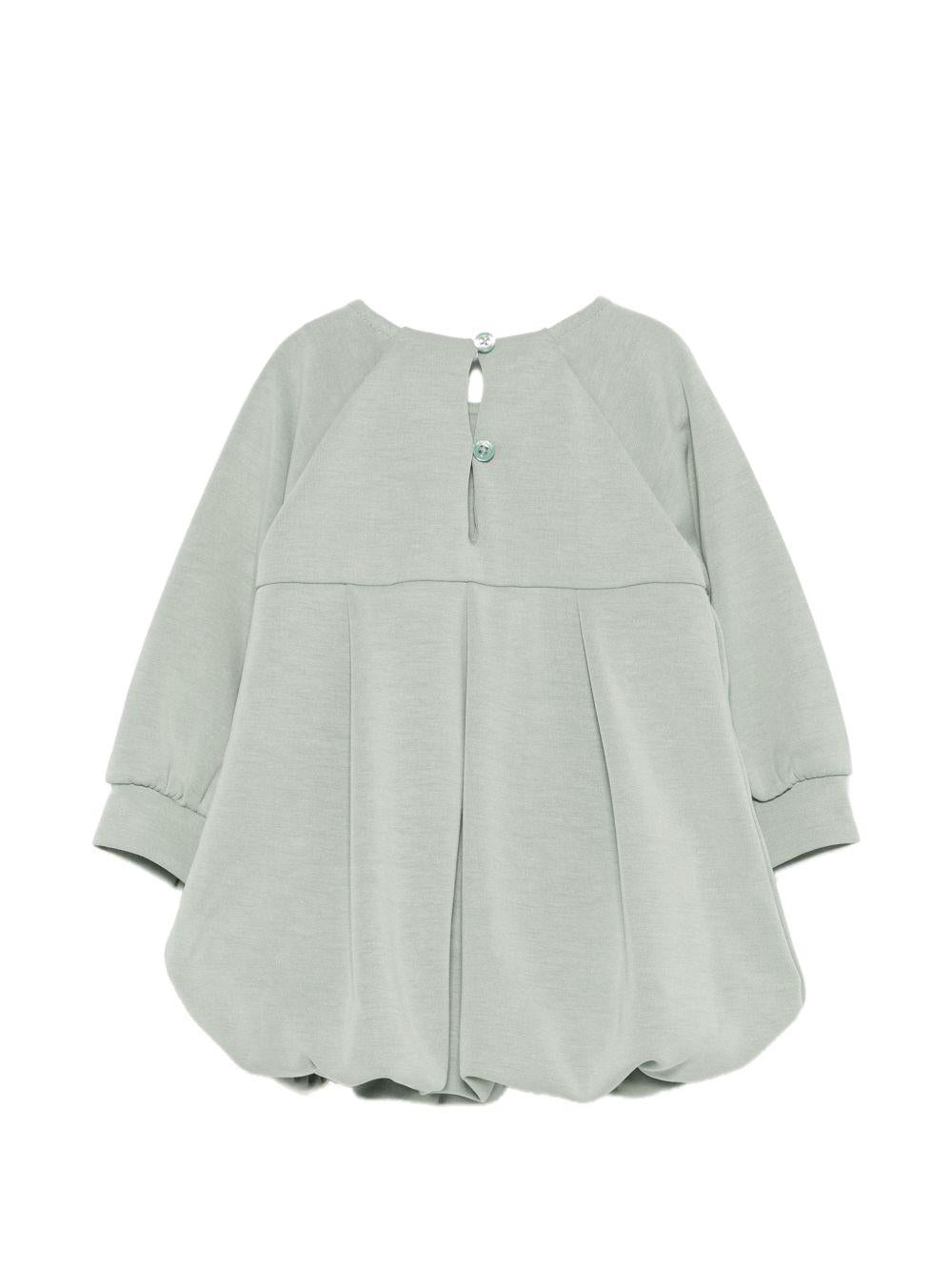 Abito per neonata Emporio Armani Kids verde salvia con stampa con logo EG000902 AF16133 U9019 EMPORIO ARMANI KIDS 