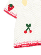 Maglia per bambina MC2 Saint Barth Kids bianco con motivo patch PIX0002 00264L MC2 ST. BARTH KIDS 