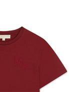T-shirt per bambina Michael Kors Kids rossa con logo ricamato R30494 95L MICHAEL KORS KIDS 