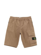 Cargo per bambino Stone Island Junior marrone con logo applicato sul davanti L1S16L100003S0001 V0092 STONE ISLAND KIDS 