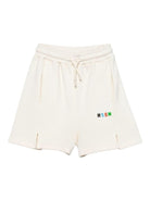 Shorts per bambino MSGM Kids bianchi con vita elasticizzata S6MSJBBE235 013 MSGM KIDS 